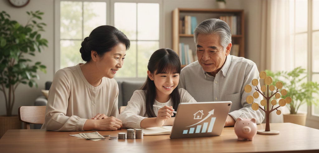 贈与税対策のNISA活用イラスト