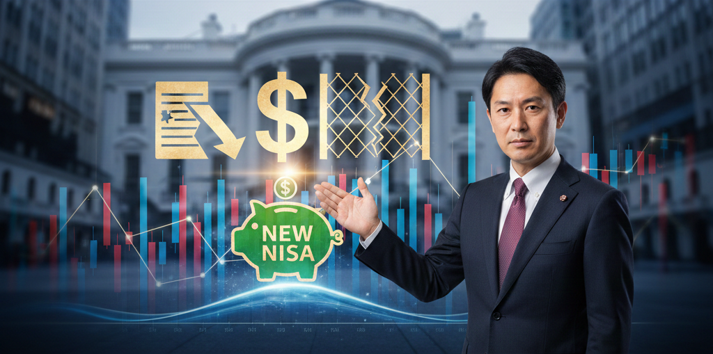 米国株戦略イラスト