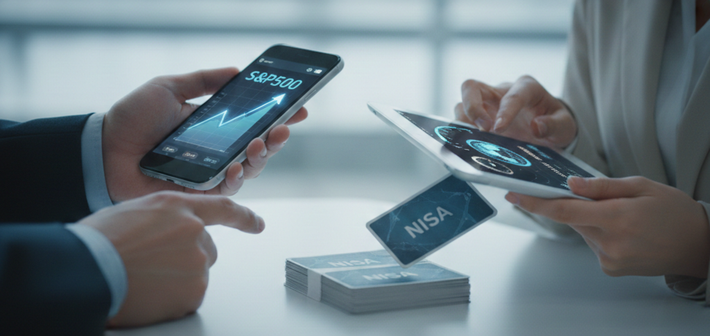 S&P500からオルカンへ乗り換えイラスト